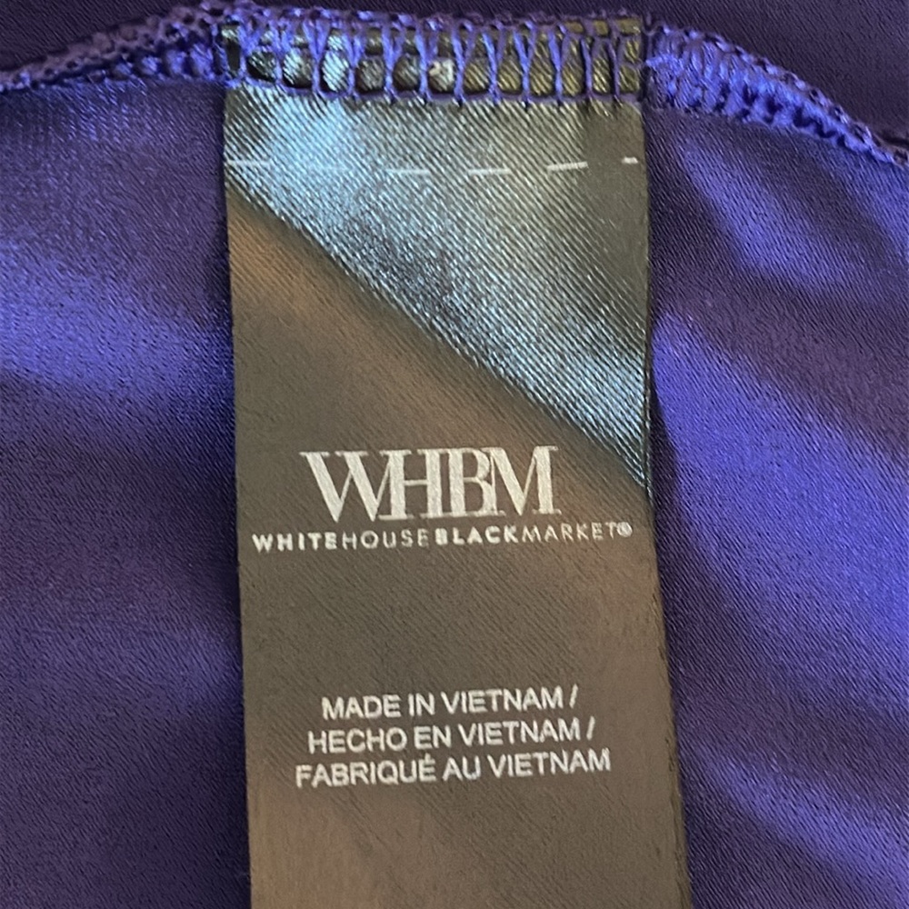 WHBM Kimono Sleeve Purple Dress, Size L - Picture 8 of 10